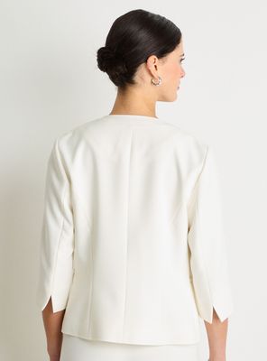 Imagen 2 del producto Blazer Liso con Solapa y sin Cuello Manga 3/4