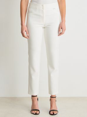 Pantalón Bolsillos Diagonales con Adornos Metálicos