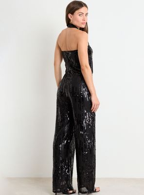 Imagen 2 del producto Enterito Liso Lentejuelas Espalda Escotada