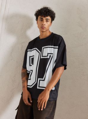 Polera Número Mesh Oversize