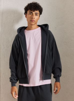 Polerón Capucha Rib Regular Fit