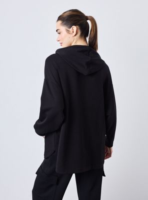 Imagen 2 del producto Polerón Tela Fluida, Look Oversize Y Largo, Corte Curvo