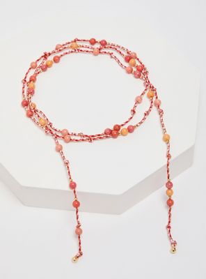 Imagen 2 del producto Collar Largo Perlas Rojo Tiare Colaboración María Pombo