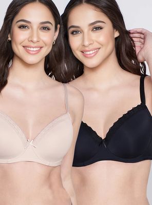 Pack 2 Sostén Copa B con Push Up Encaje 8203