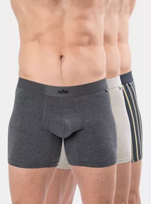 Pack 3 Bóxer Medio de Algodón