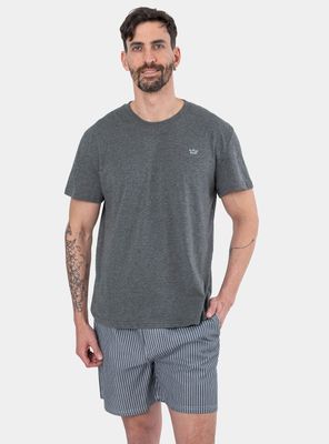 Pijama Corto Algodón Corto Tela Plana