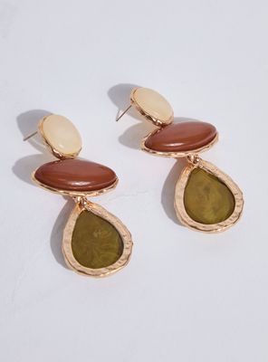 Imagen 2 del producto Aros Colgantes con Piedras Resina