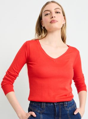 Sweater Liso de Cuello Redondo Diseño