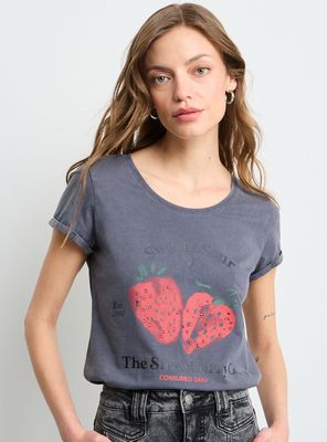 Polera Estampada Manga Corta Regular