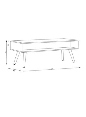 Imagen 2 del producto Mesa De Centro Clasica 100x40x45 cm Cerezo