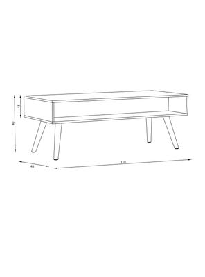 Imagen 2 del producto Mesa De Centro Clasica 100x40x45 cm Chocolate