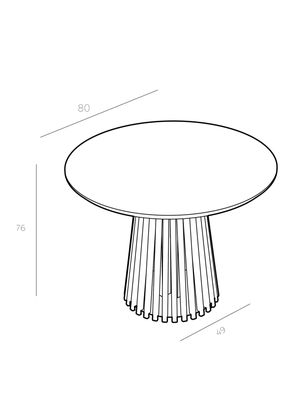 Imagen 2 del producto Mesa de comedor Palisade 4 Personas 80 cm Nogal