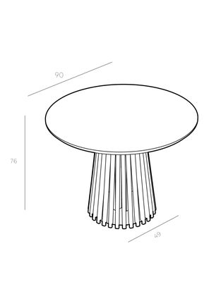 Imagen 2 del producto Mesa de comedor Palisade 4 Personas 90 cm Nogal