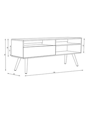 Imagen 2 del producto Rack TV 60' Puerta 2 Repisas + 3 Espacios