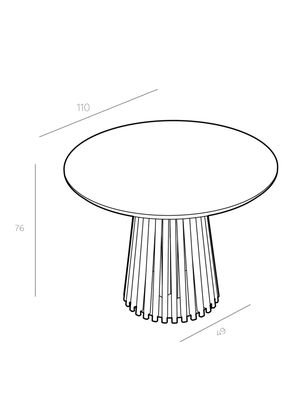 Imagen 2 del producto Mesa de comedor Palisade 4 Personas 110 cm Nogal