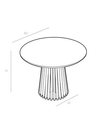 Imagen 2 del producto Mesa de comedor Palisade 4 Personas 80 cm Negro