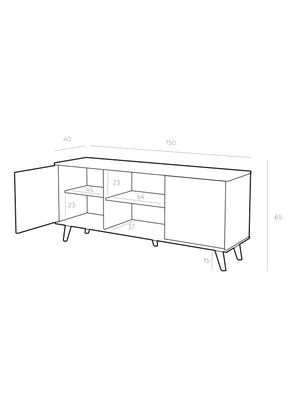 Imagen 2 del producto Rack TV 65¨ Alto Atacama Line Nogal