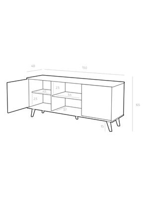 Imagen 2 del producto Rack TV 65¨ Alto Atacama Line Black