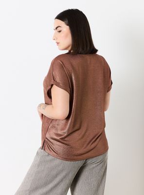 Imagen 2 del producto Polera Metalizada Manga Kimono