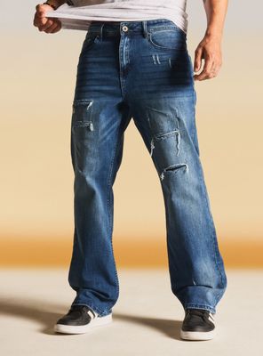 Imagen 1 del producto Jeans Relaxed Fit Desgastado con Roturas
