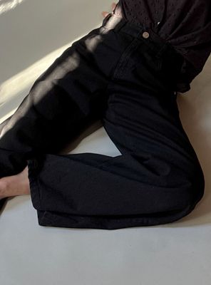 Jeans Wide Leg Tiro Alto Bolsillos