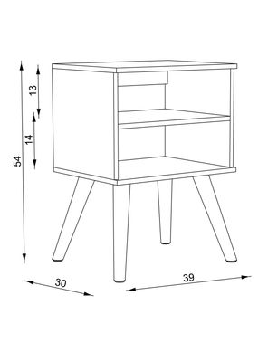 Imagen 2 del producto Velador 1 Repisa + 2 Espacios