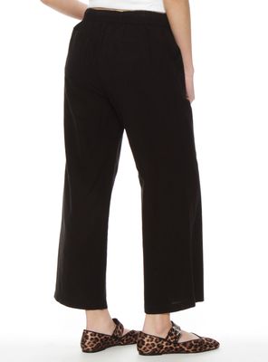 Imagen 2 del producto Pantalón Crop Lino Tiro Alto Pretina Elasticada