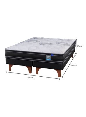 Imagen 2 del producto Cama Europea Seven Plus 2 Plazas Box Base Dividida + Almohadas Royal