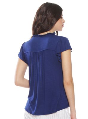 Imagen 2 del producto Polera Manga Corta Sólido Escote V con Aplicación