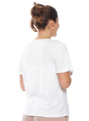 Imagen 2 del producto Polera Manga Corta Sólida Escote V con Aplicación