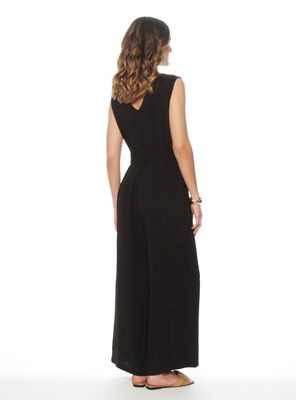 Imagen 2 del producto Enterito sin Manga con Lazo en Cintura y Bolsillo Escote V