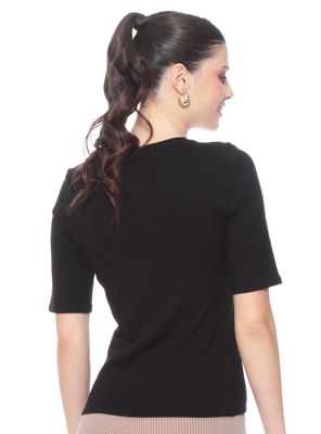 Imagen 2 del producto Polera Manga Corta Sólida Escote V