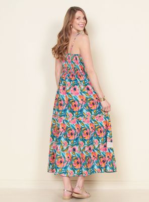 Imagen 2 del producto Vestido Estampado con Bretel y Aplicación Encaje