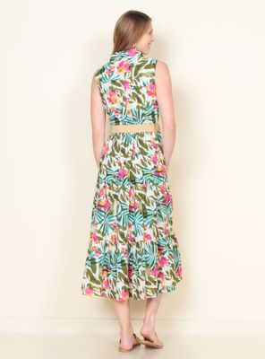 Imagen 2 del producto Vestido Estampado Floral Abotonado con Cinturón