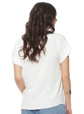 Imagen 2 del producto Blusa Manga Corta Escote Redondo Holgada