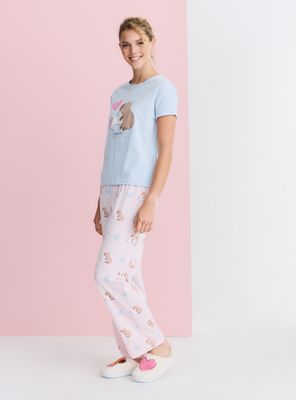 Pijama Jersey Estampado Detalles con Glitter