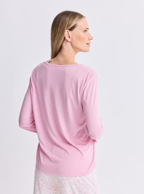 Imagen 2 del producto Pijama Polera Lisa Pantalón Estampado