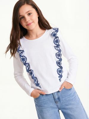 Polera Vuelos Frontales con Color