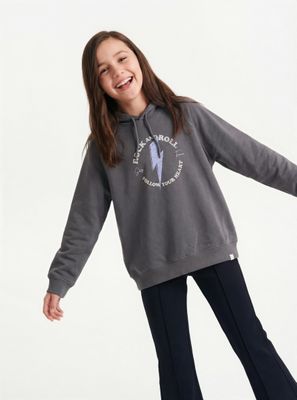 Polerón con Capucha y Estampado con Brillos