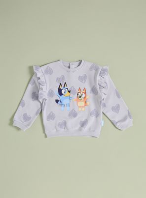 Imagen 2 del producto Polerón con Vuelos Estampado Corazones Bluey y Bingo