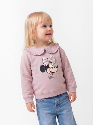 Imagen 1 del producto Polerón Minnie Mouse con Cuello Vuelos y Cinta