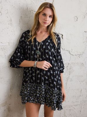 Imagen 1 del producto Vestido Full Estampados Hilos Lurex Brillantes Tela Fluida