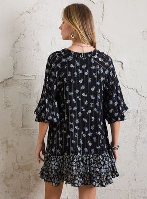 Imagen 2 del producto Vestido Full Estampados Hilos Lurex Brillantes Tela Fluida