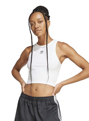 Polera Básica sin Mangas Essentials Acanalada