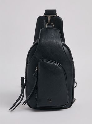 Cartera Tipo Sling con Cierre y Bolsillo Frontal