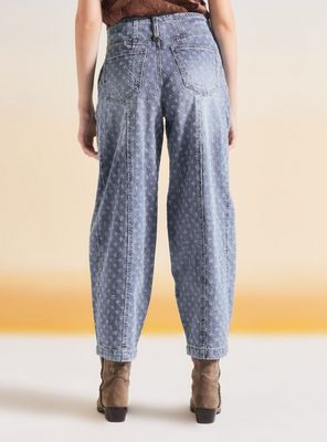 Imagen 2 del producto Jeans Barrel Denim Textura Desagujada