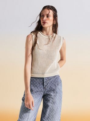 Sweater Look Malla Hilos Brillantes