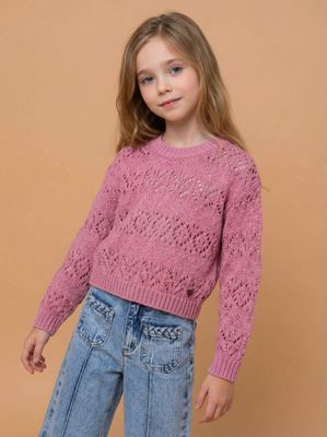 Chaleco Cerrado Calado Niña