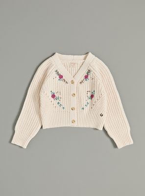 Imagen 2 del producto Chaleco Chenille Cuello V y Flores Bordadas