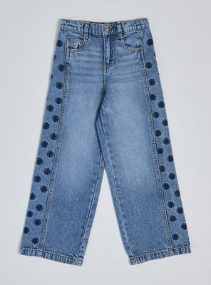 Imagen 2 del producto Jeans Wide Leg con Bordado en los Costados